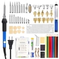thumbnail image 1 of Kit Soldador Eléctrico 60W Con Temperatura Ajustable 35 Bits De Soldadura Juego De Herramientas De Pirograbado Para Carpintería Grabado Tallado Quemado 79Pcs Vogacara TO005673-01, 1 of 7