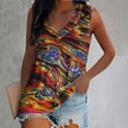 thumbnail image 2 of Tops de chaleco de impresión sin mangas de ocio con cuello en V de moda para mujer Pompotops lopia997947, 2 of 8