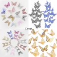 thumbnail image 2 of 12 Unids/set De Oro 3D En Polvo De Plata Mariposa Decoración De Pastel Princesa Fiesta De Cumpleaños Pegatinas 3D Ropa De Cama Para Niñas Gao Jiahui unisex, 2 of 2