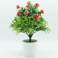 thumbnail image 6 of Artificial Potted Flower Simulation Potted Plant Home Office Decor (White), 6 of 6