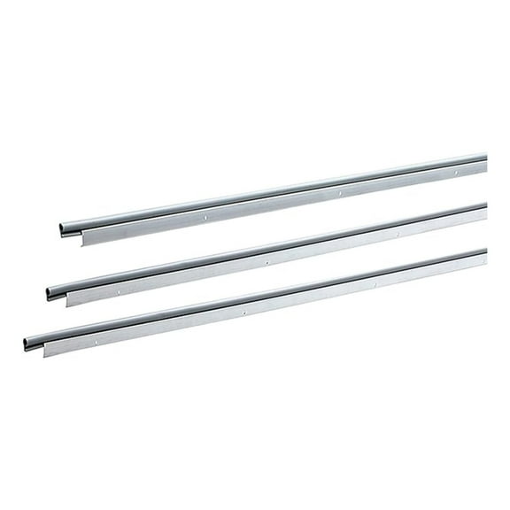 Door Seal Kit - Silver Aluminum & Vinyl - Nail-On Top & Sides - Weather Stripping for Doors - Draft, Dust & Insect Protection - 36" & 84" Lengths