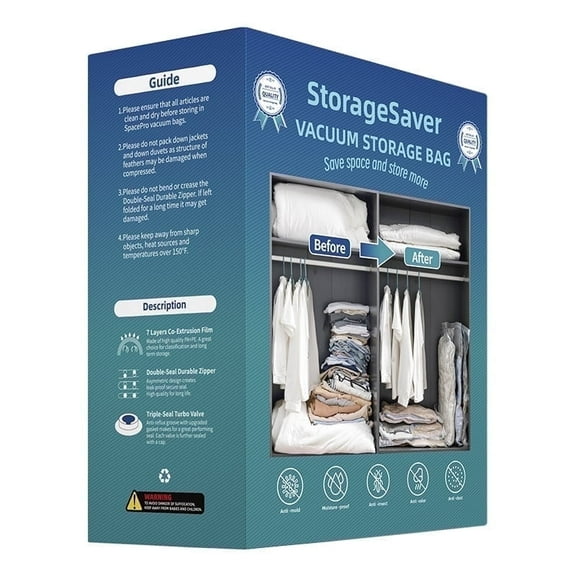 25 Pack Vacuum storage Bag for Comforters and Blankets with Electric Pump (5 Jumbo/5 Large/5 Medium/5 Small/5 Roll)