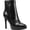 Black, variant on Nine West Womens Querida Leather Almond Toe Booties Black 6.5 Medium (B,M)