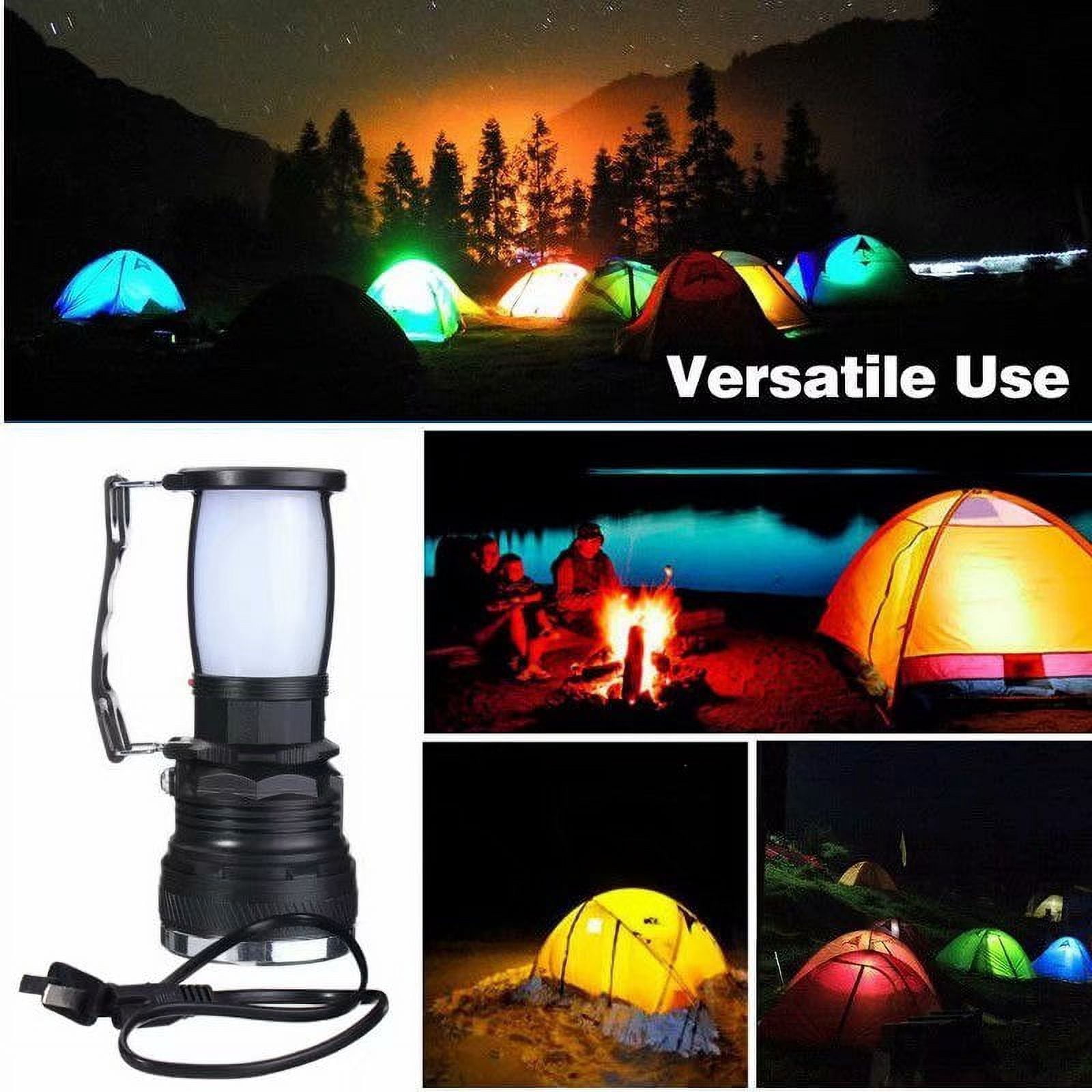 VicTsing Solar Power Rechargeable Battery LED Flashlight Camping Tent Light Lantern Lamp-US Plug