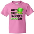 thumbnail image 3 of Inktastic Happy St. Patrick's Day Green Hat and Clovers Youth T-Shirt, 3 of 5