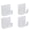 Transparent, variant on YAHHU 4pcs Clear Acrylic Shower Curtain Rod Holders Adhesive Tension Retainer Brackets, 3.1 in / 7.9 cm, White