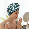 thumbnail image 3 of Yiaed Sweet Dream Lamb Print Hair Cap with Button,Coral Fleece Hair Towel Wrap for Women Wet Hair,Quick Dry Turban for Wet Hair Long Thick Hair, 3 of 5
