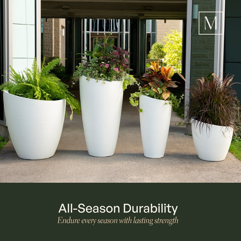Free Shipping! Mayne Modesto Polyethylene Resin 32" Tall Modern Planter in  White - Walmart.com - Walmart.com