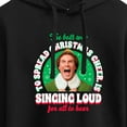 thumbnail image 3 of ELF - Christmas Singing  - Juniors Cropped Pullover Hoodie, 3 of 5