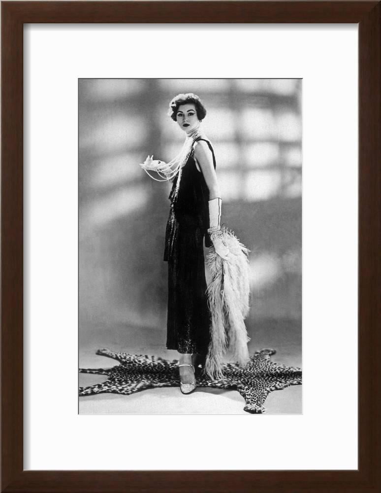 Woman Wearing Chanel Dress, 1928, Figurative Framed Art Print Wall Art Sold  by ArtCom 