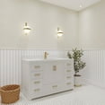 thumbnail image 2 of Ayna Decors Maya 48 in White Bathroom Vanity Set with White Quartz Countertop | Ceramic Sink | 2 Soft Closing Doors | 7 Full Extention Soft Close Drawer | Brushed Nickel Hardware | AVM48WH3002, 2 of 10