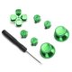 thumbnail image 2 of Juego de botones de aleación de aluminio para mando de juego, piezas de repuesto para PS4, color verde, 2 of 14