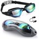 thumbnail image 1 of Gafas de natación, gafas de natación de silicona, gafas de natación, gafas de natación para adultos, gafas de natación para niños, gran angular, anti-niebla, impermeable Feliz Sencillez, 1 of 5