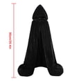 thumbnail image 4 of Hooded Cloak Men Women Unisex Cloak with Hood Adult Halloween Cloak Vampire Witch Cape Cosplay Costume,  59.06in, 4 of 9