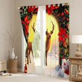 thumbnail image 3 of jejeloiu Cartoon Deer Reindeer Black Out Curtains,Merry Christmas Curtains Pack of 2 (42x63 Each),Red Xmas Berry Bedroom Curtains,Super Cozy Room Decor, 3 of 6