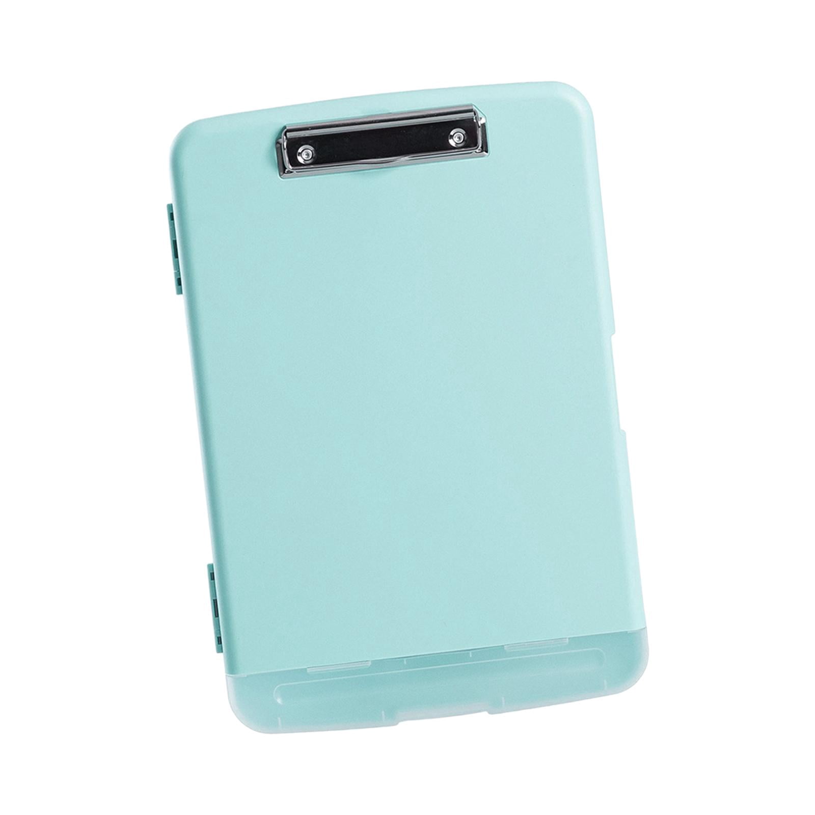 SunniMix Clipboard with Storage Folder with Pen Holder, Dustproof, High Capacity, Nursing light blue