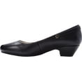 thumbnail image 3 of PROPET Womens Black Optional Mary Jane Cushioned Removable Insole Buckle Accent Zuri Round Toe Block Heel Slip On Leather Dress Pumps Shoes 9.5 W, 3 of 6