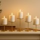 thumbnail image 3 of Juego de 5 Soportes para Velas de Pilar de Metal Dorado y Hierro para Mesa de Mesa, Cena, Fiesta, Boda, Evento, 3 of 12