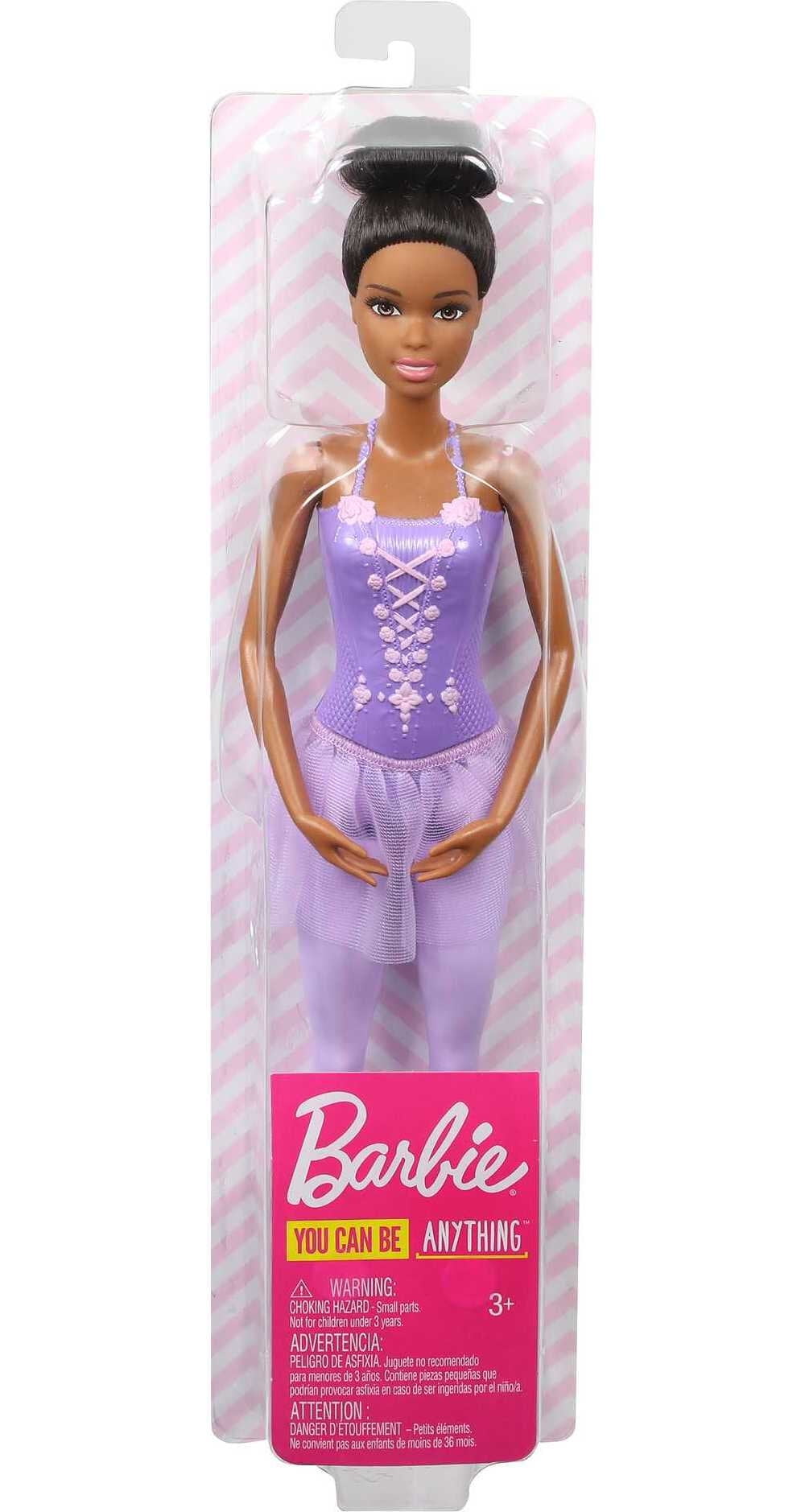 Barbie Ballerina Doll in Purple Tutu with Black Hair, Brown Eyes, Ballet  Arms & Sculpted Toe Shoes