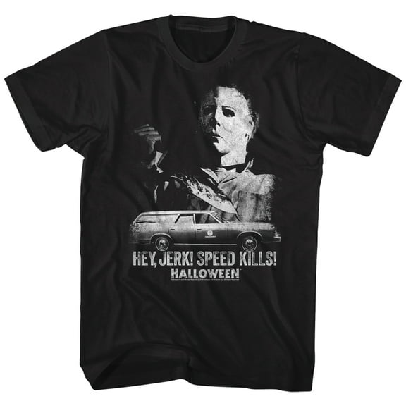 Halloween Speed Kills Black Adult T-Shirt