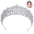 thumbnail image 2 of Women Wedding Crown Rhinestone: Decorative Bridal Crown Princess Tiara for Party, 2 of 5