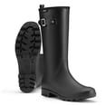thumbnail image 2 of HISEA Women's Slim Calf Waterproof Tall Rain Boots, Anti-Slip PVC Rubber Boots with Comfortable Insole for Outdoor Work & Walking，Black，Size 9, 2 of 7