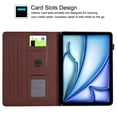 thumbnail image 2 of GSFY Case for 2024 iPad Air 11 Inch 6th Gen (M2), Smart PU Leather Wallet Stand Protective Cover Auto Sleep Wake for iPad Air 11 6th/ iPad Air 10.9 4th &5th/ iPad Pro 11 (2018-2022), Brown, 2 of 7