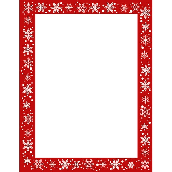 SHAPES ETC. Designer Paper - Christmas Snow (50 Sheet Package)