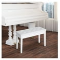 thumbnail image 4 of KWUXIN Piano Bench with Storage, Wooden Duet Seat, White Faux Leather Cushion, Button Tufted, Classic Style, 4 of 9