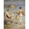 thumbnail image 2 of Tuke, Henry Scott 25x32 White Modern Wood Framed Museum Art Print Titled - Gleaming Waters, 2 of 4