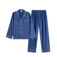 thumbnail image 4 of Women's Silk Satin Pajama Set 2Pcs long sleeve Bridal Bridesmaid PJs Sleepwear, 4 of 7