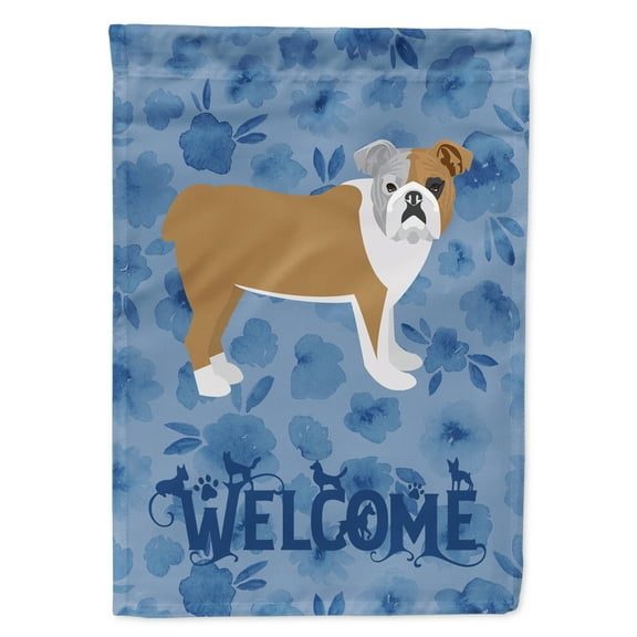 Carolines Treasures CK6066CHF English Bulldog Welcome Flag Canvas House Size Large multicolor