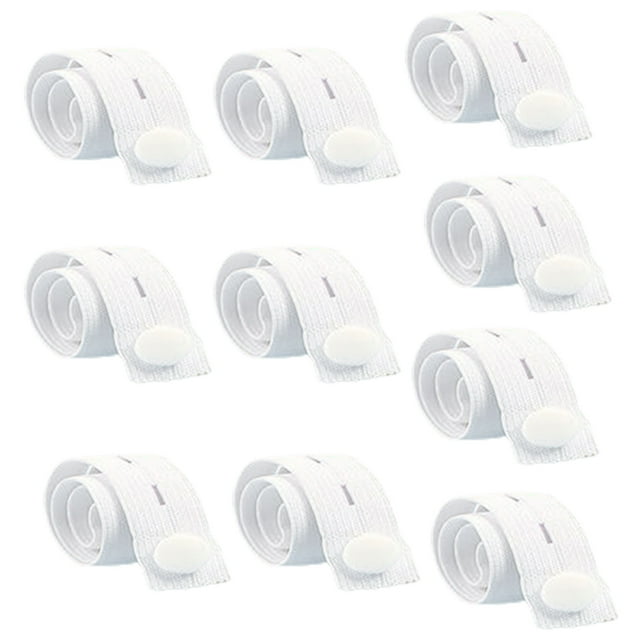 LCXmlly Storage Band Adjustable Storage Belt Doublesided Button High Elasticity Strong Bearing Folding Clothes Storage Cord (10Pcs)