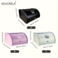 DEKAXID KEMORELA Metal Bread Box with Stainless Steel Flip Top Lid BPA