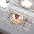 thumbnail image 2 of Juego de 6 tapetes para mesa de comedor fáciles de limpiar, resistentes al calor y lavables, tapete de mesa de vinilo tejido, color beige mezclado, 2 of 4