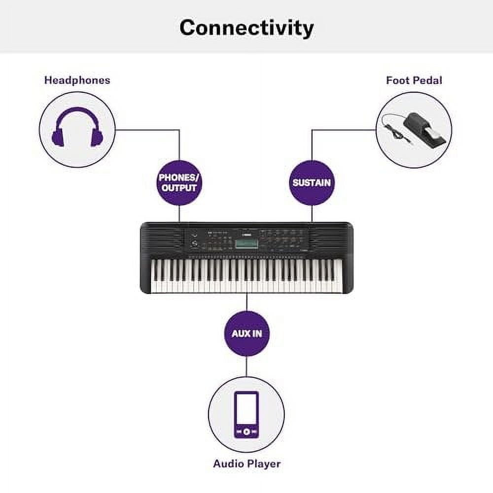 Yamaha PSR-E283 Portable Keyboard 51 Key, Black