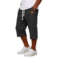 thumbnail image 4 of Men's Baggy Sweat Shorts Long Below Knee Capri Shorts 11" Athletic Casual 3/4 Pants with Pockets, 4 of 6