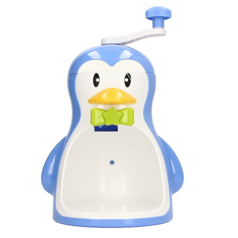 Shaved Ice Machine ABS Penguin Shape Blue Household Portable Shaved Ice Machine ABS Penguin Shape Blue Household Portable