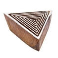 thumbnail image 2 of Triangle Shape Painting Block Fine Art On Wall Paper Decorative Wooden Stamp, 2 of 3