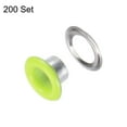 thumbnail image 3 of 200set Grommets Kit Metal Eyelets 4.5mm Grommet Tool for Shoes Clothes Belt Bag DIY Project, Neon Green, 3 of 7