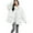 White, variant on IROINNID Women's Short Zip Up Jacket Stand Collar Solid Color Long Sleeve Zippers Medium And Long Term Loose Warm Coat Jackets, Black