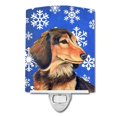 thumbnail image 1 of Carolines Treasures LH9301CNL Dachshund Winter Snowflakes Holiday Ceramic Night Light, 1 of 2