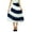White & Blue, variant on Bimba Women's Spiral Summer Midi Skirt A Line Boho Chic Skrit With Side Zip