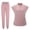 Pink, variant on Nurse Working Uniforms Womens 2 Piece Jogger Scrub Set Mock Neck Work Shirts Long Pants Nurse Gifts for Work, Gray, S