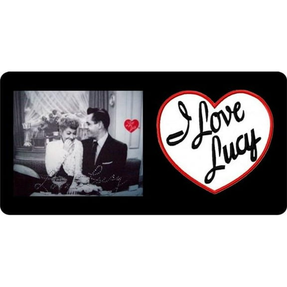 212 Main LPO134 6 x 12 in. I Love Lucy with Ricky on Black License Plate