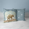 thumbnail image 3 of Mystic Elephant Throw Pillow with Removable Cover in Gray 16x16, 3 of 4