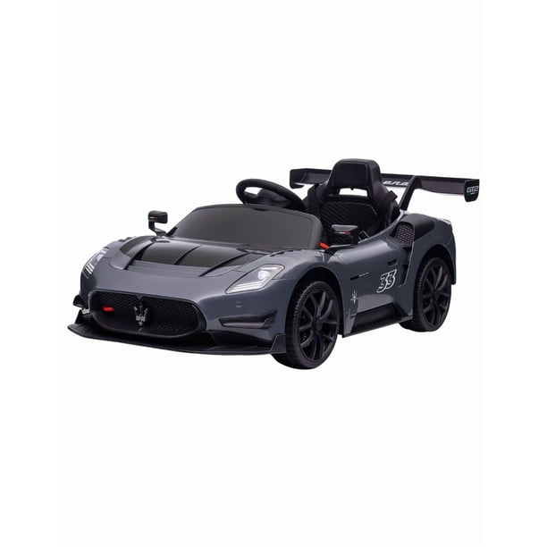 PINGÜE® Montable Eléctrico Niños Maserati® GT2 Licencia Oficial | Control Remoto 2.4 GHz | Batería 12V 4.5AH |8 Km/h | 2 Motores 390 | Luces LED, Música, Radio | GRAY