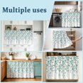 thumbnail image 6 of Weeping Flowers Sink Skirt 10"W x 11"L,Dustproof Under Sink Curtain Skirt for Bathroom Kitchen,Teal Grey Summer Spring Floral Botanical Art Adhesive Short Vanity Curtains Cover for Laundry Closet, 6 of 8