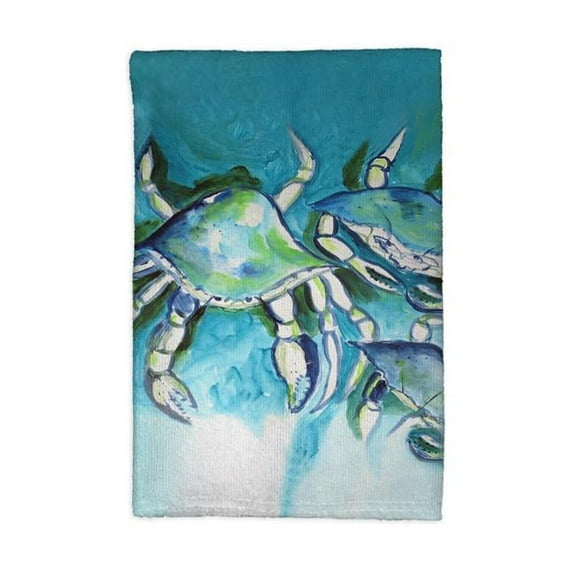 16 x 25 in. White Crabs Kitchen Towel