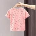 thumbnail image 6 of CYRBOKO Girls Outfit Sets, Cotton Elastic Waist Summer Short Sleeve T-shirts and Shorts Pink Size 2-3 T, 6 of 6